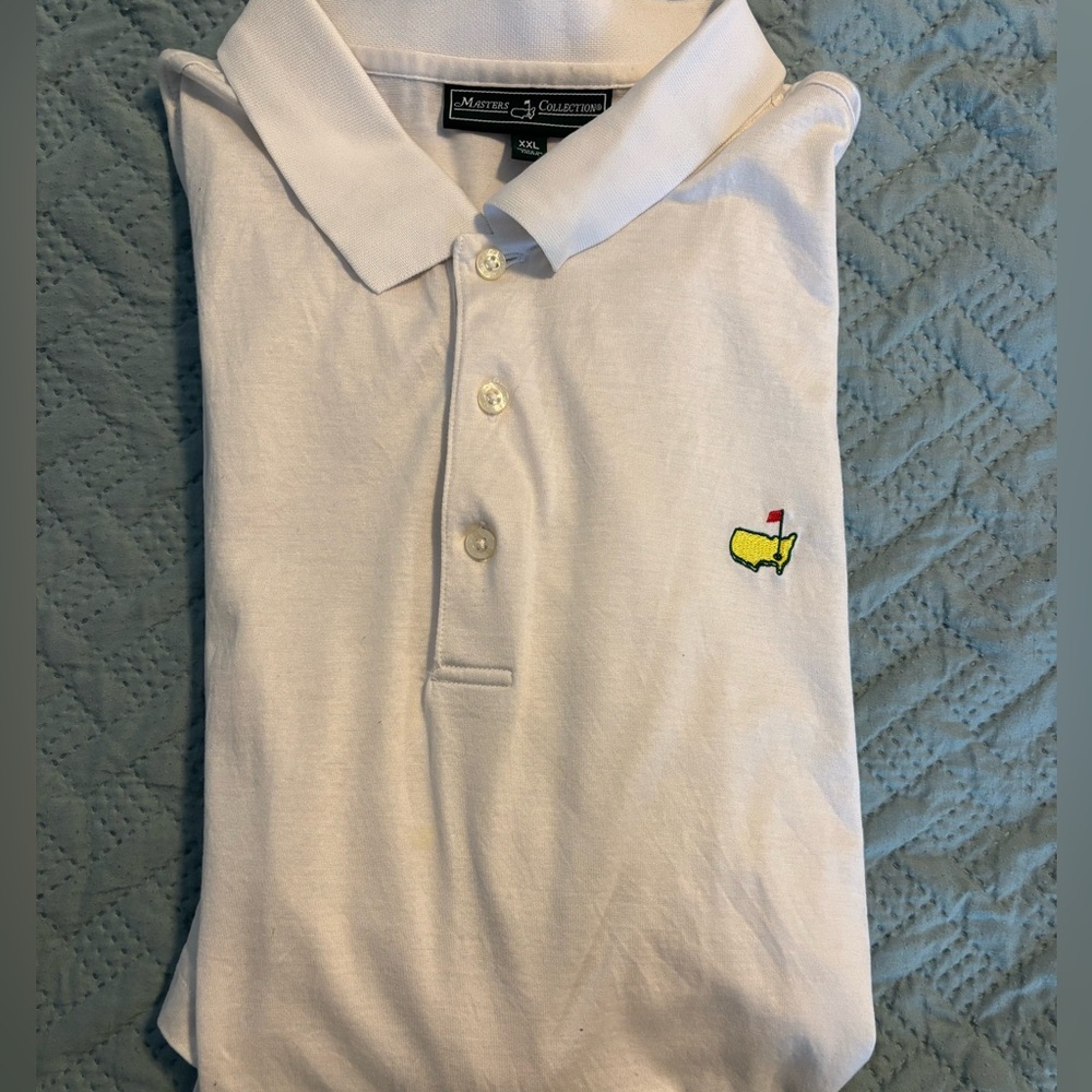 Masters Collection Men’s White Cotton Polo - Augusta National Golf - XXL